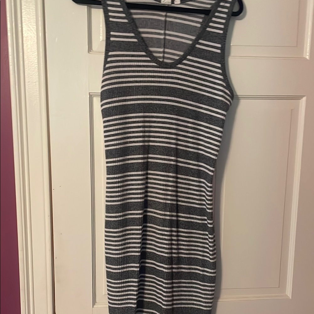 Striped Sleeveless Dress Large GAP Nice Fitted